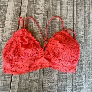 AERIE Orange Bralette removable pads adjustable straps